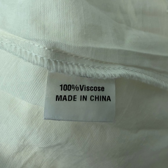 Beach Casual Boho Strapless White Tiered Dress Size Medium - Picture 10 of 12